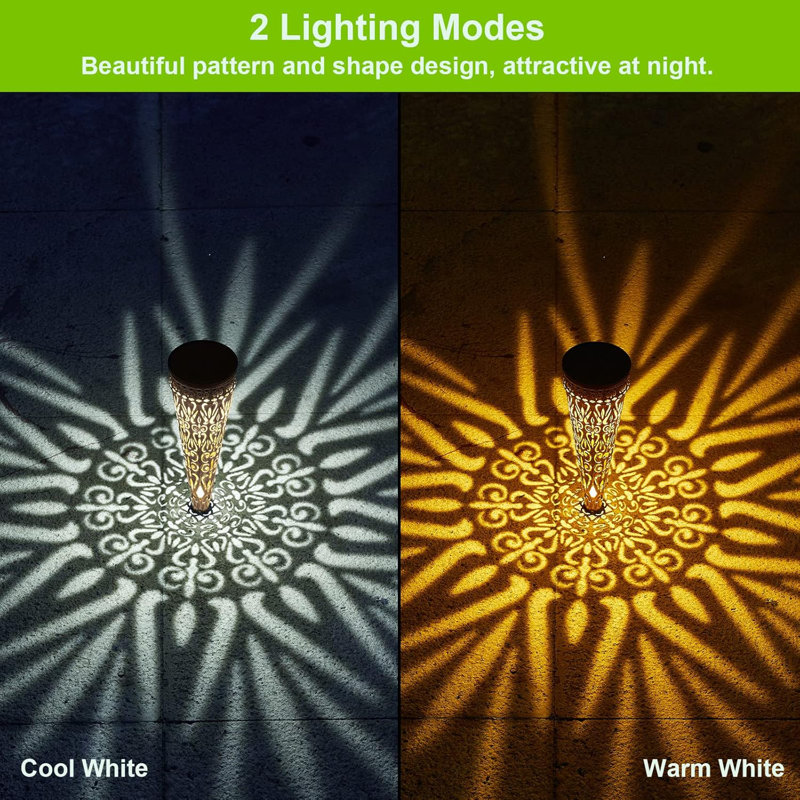 KOOPER Solar Pathway Lights Outdoor, New Upgraded Bright Metal
